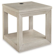 Marxhart - Square End Table - Bisque - R&R Furniture Gallery (Fountain Valley, CA)