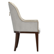 Houston - Dining Arm Chair - Porcini / Walnut - R&R Furniture Gallery (Fountain Valley, CA)
