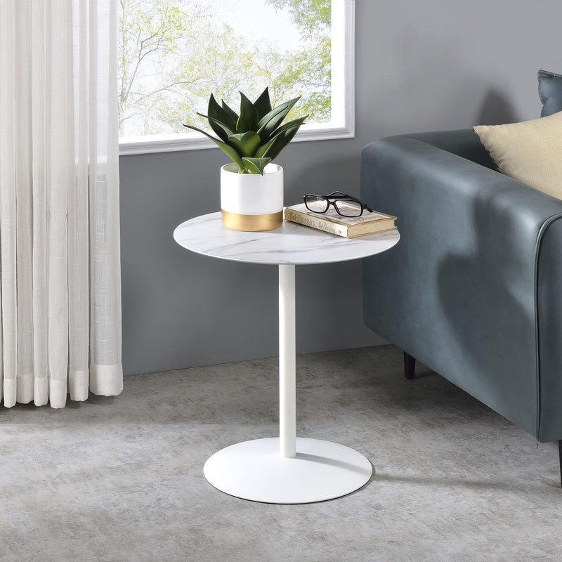 Circa - 17.5" End Table With Marble Textured Top - R&R Furniture Gallery (Fountain Valley, CA)