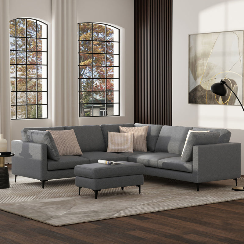 Ava - Mid Century Corner Sectional Sofa Handcrafted - R&R Furniture Gallery (Fountain Valley, CA)
