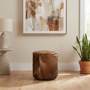 Matola Small Rd Ottoman - Acrn