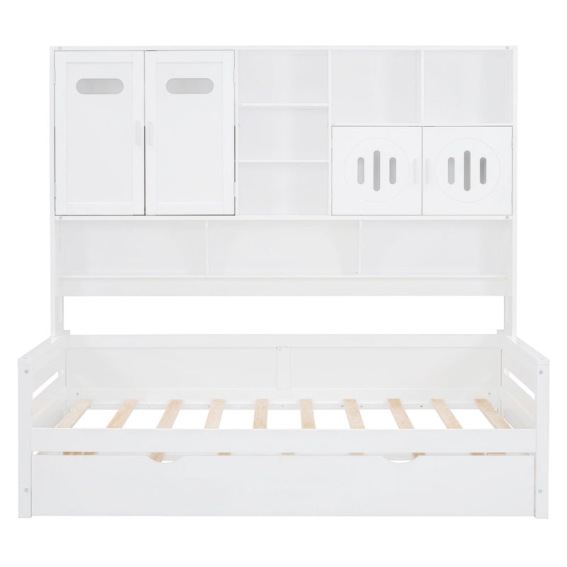 Daybed With All-In-One Cabinet And Shelf - R&R Furniture Gallery (Fountain Valley, CA)