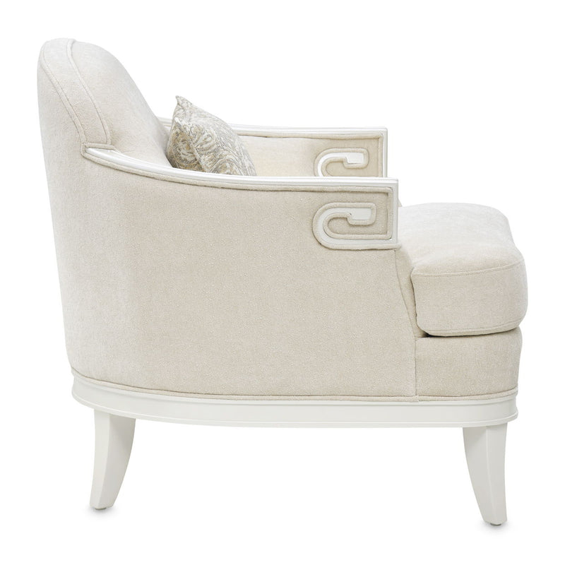 La Marisia - Chenille Matching Chair - Tranquil / Creamy Pearl - R&R Furniture Gallery (Fountain Valley, CA)