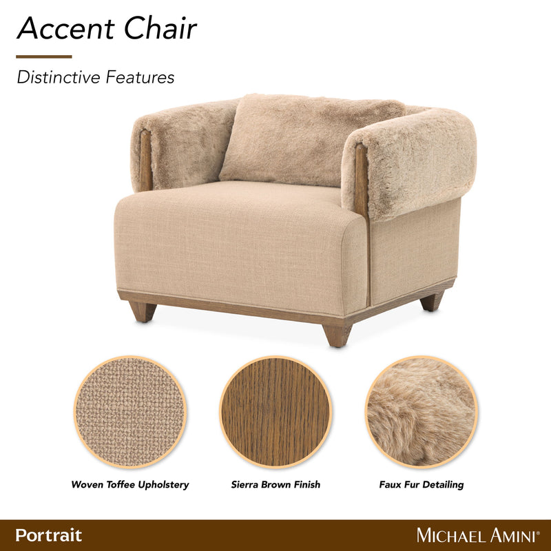 Portrait - Accent Chair - Toffee / Sienna Brown - R&R Furniture Gallery (Fountain Valley, CA)