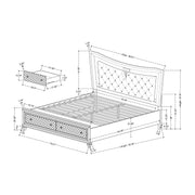 Cross - Elegant Design Bed With LED - R&R Furniture Gallery (Fountain Valley, CA)