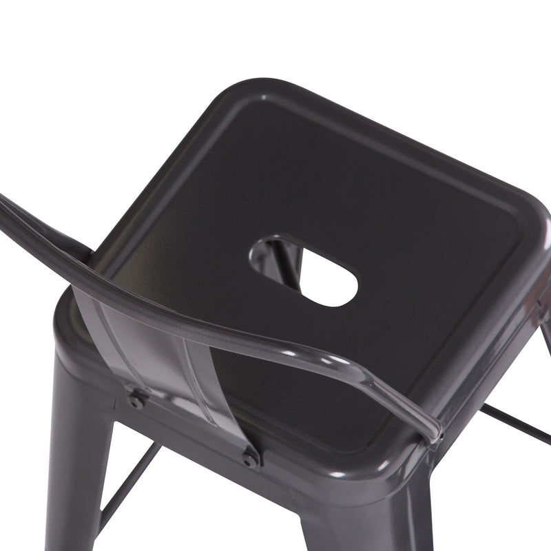 Rayne - Curved Back Metal Stool (Set of 2) - R&R Furniture Gallery (Fountain Valley, CA)