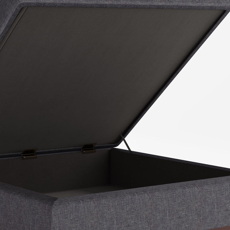 Owen - Square Coffee Table Storage Ottoman - Slate Gray - R&R Furniture Gallery (Fountain Valley, CA)