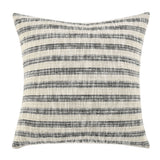 Linna 24x24 inch accent pillow by Classic Home with natural and black fabric, stylish decorative cushion for sofa or bed.