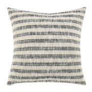 Linna 24x24 inch accent pillow by Classic Home with natural and black fabric, stylish decorative cushion for sofa or bed.