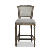 Triomphe - Rattan Wicker High Back Armless Counter Bar Stool - R&R Furniture Gallery (Fountain Valley, CA)