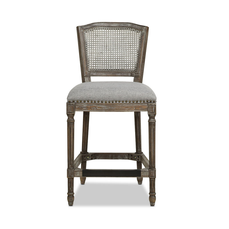 Triomphe - Rattan Wicker High Back Armless Counter Bar Stool - R&R Furniture Gallery (Fountain Valley, CA)