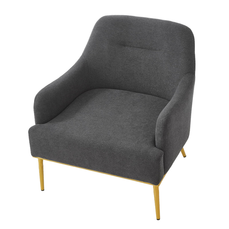 Modern Elegance Accent Chair With Curved Backrest