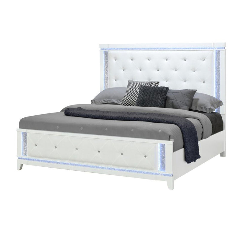 Adalid - Contemporary Bed With LED Lights - R&R Furniture Gallery (Fountain Valley, CA)