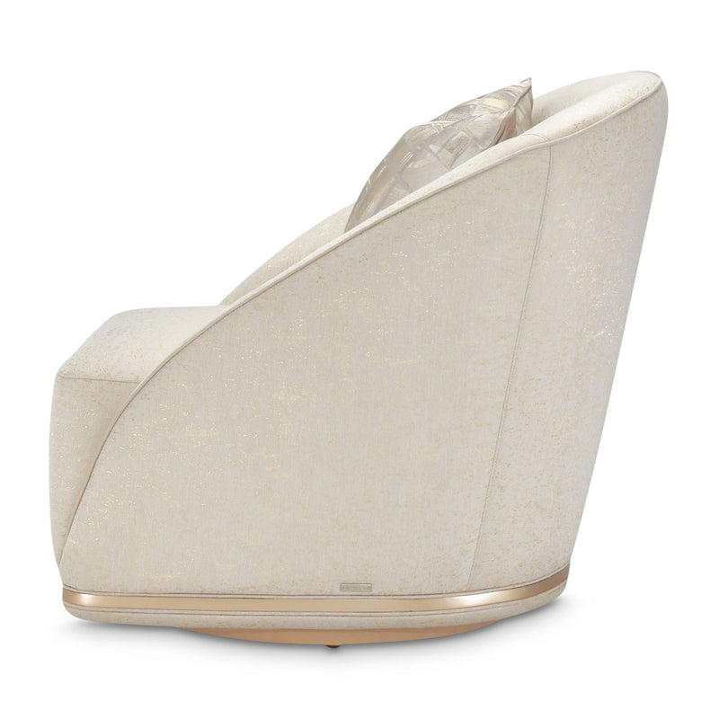 La Rachelle - Swivel Chair - Gold Rush / Champagne - R&R Furniture Gallery (Fountain Valley, CA)