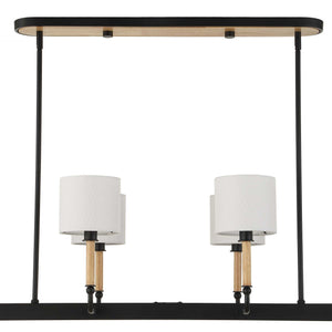 Franconia - 8 Light Pendant - Black / White