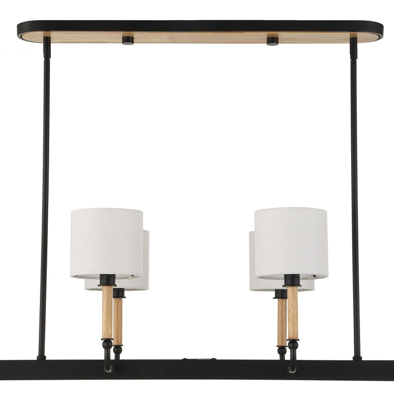 Franconia - 8 Light Pendant - Black / White