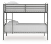 Lanceburg - Twin/Twin Bunk Bed With Ladder - Gray - R&R Furniture Gallery (Fountain Valley, CA)