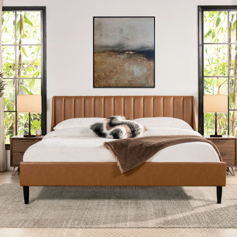 Aspen - Vertical Tufted Modern Headboard Platform Bed Set - R&R Furniture Gallery (Fountain Valley, CA)