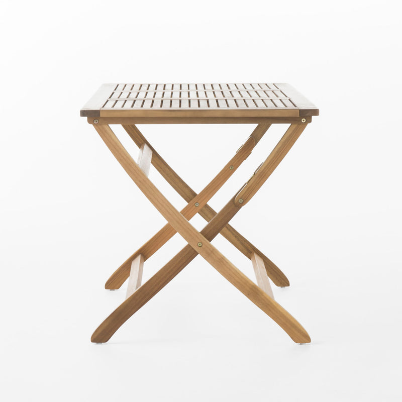Blissique - Outdoor Foldable Wood Dining Table With Slat Design - R&R Furniture Gallery (Fountain Valley, CA)