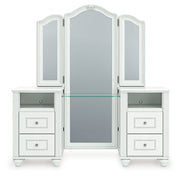 Kozlani - Vanity With Mirror - White - R&R Furniture Gallery (Fountain Valley, CA)