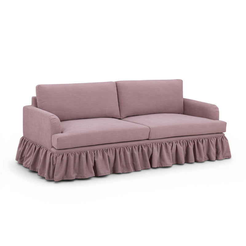 Gertrude upcycled performance fabric sofa by TOV Furniture, stationary sofa with modern design and plush cushioning.