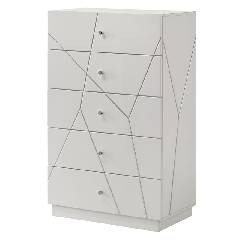 Esther - Chest - White / Silver - R&R Furniture Gallery (Fountain Valley, CA)