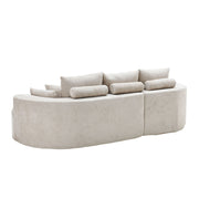2 Piece Fabric Cloud Curved Sectional Sofa With Chaise For Living Room - R&R Furniture Gallery (Fountain Valley, CA)