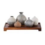 Nestling Vases, Plus Tray (Set of 5) - Coffee