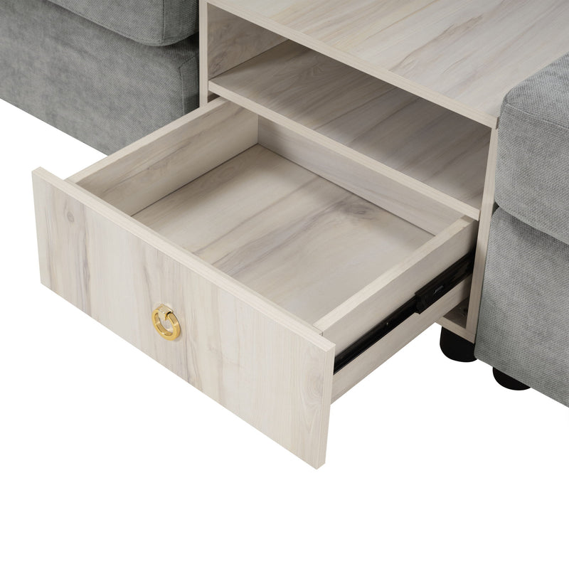 Modular Sofa Couch With Storage Armrest And Center Console - R&R Furniture Gallery (Fountain Valley, CA)