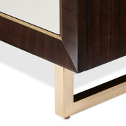 Belmont Place - Media Cabinet - White / Dark Brown - R&R Furniture Gallery (Fountain Valley, CA)