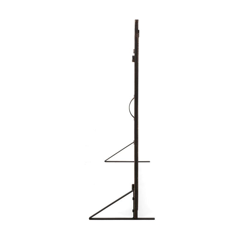 Noble House Samantha iron fireplace screen with two-door design, featuring decorative metalwork and a sturdy frame.