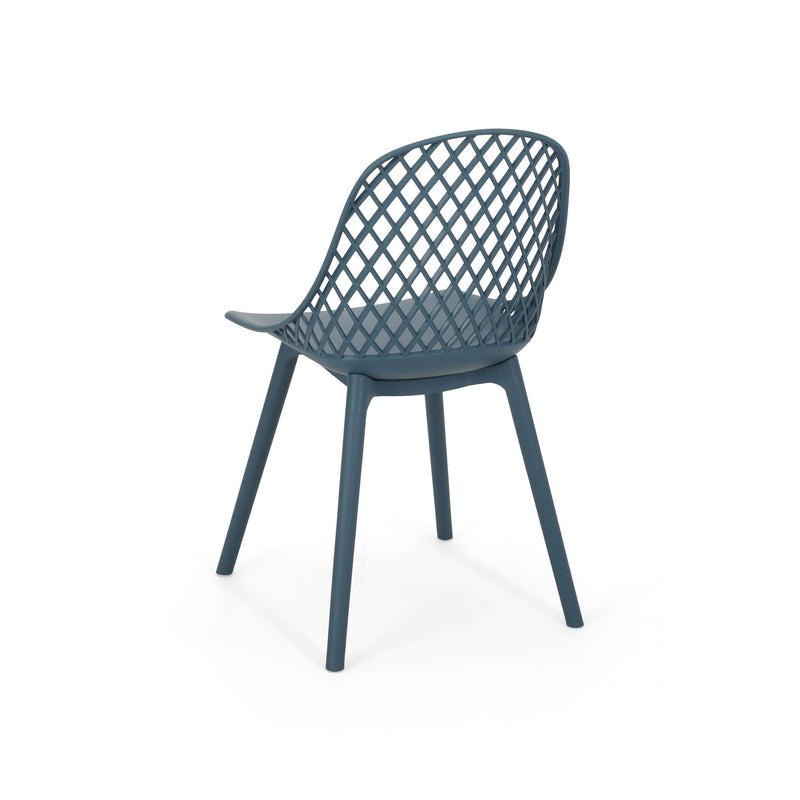Set of two Noble House Lily chairs featuring elegant design with wooden legs and cushioned seats for stylish dining or living room.