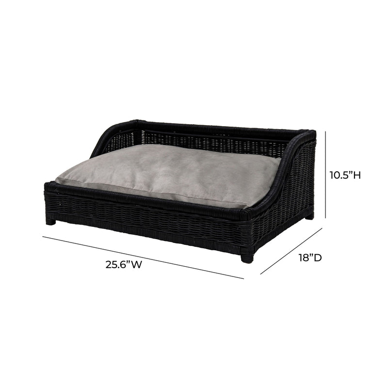 Poppy - Rattan Small Pet Bed - Black - R&R Furniture Gallery (Fountain Valley, CA)