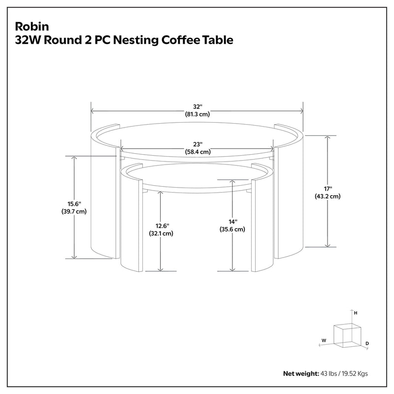Robin - 2 Piece Nesting Table - Gray - R&R Furniture Gallery (Fountain Valley, CA)