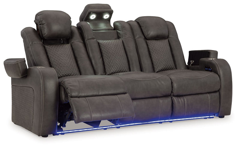 Fyne-dyme - Power Reclining Sofa With Adj Headrest - R&R Furniture Gallery (Fountain Valley, CA)