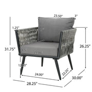 Oceanus - Chat Set Chair - Gray - R&R Furniture Gallery (Fountain Valley, CA)