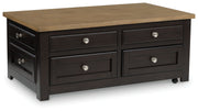 Drazmine - Lift Top Cocktail Table - Brown - R&R Furniture Gallery (Fountain Valley, CA)