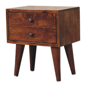 Mini Modern Bedside Table - Chestnut - R&R Furniture Gallery (Fountain Valley, CA)