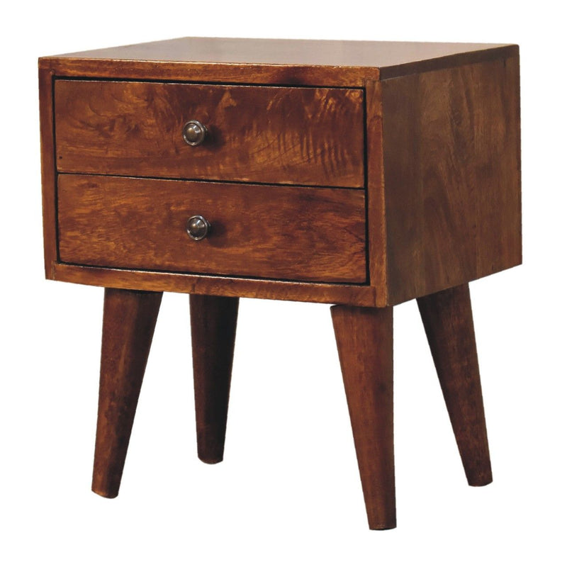 Mini Modern Bedside Table - Chestnut - R&R Furniture Gallery (Fountain Valley, CA)