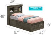 Traditional Style Bookcase Storage Bed - R&R Furniture Gallery (Fountain Valley, CA)