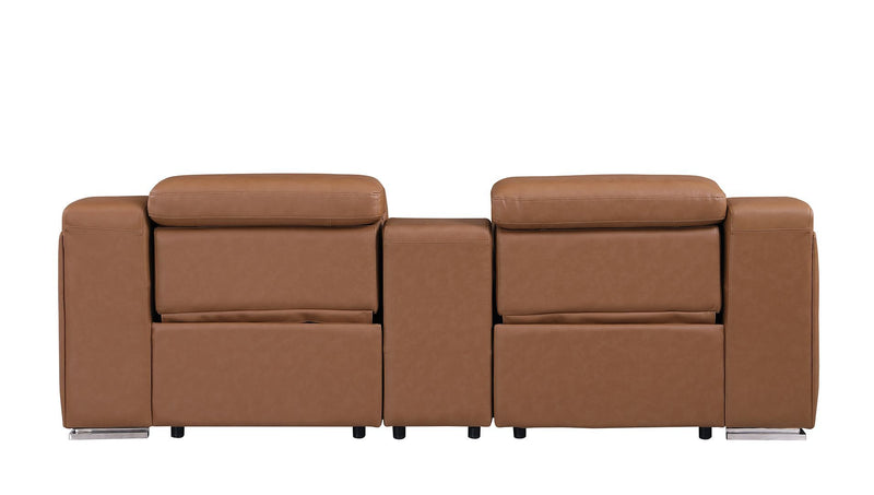 1116 - 3-Piece Modular Power Reclining Console Loveseat In With 2 Power Recliners & Power Headrests