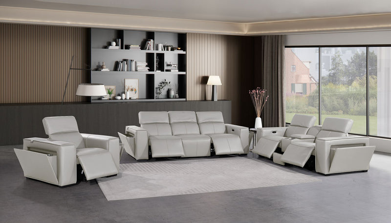 1224 - 7-Piece Modular Power Reclining Sofa, Loveseat & Chair Set In With 5 Power Recliners & Power Headrests