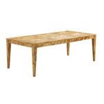 Rectangular dining table by TOV Furniture with natural burl wood finish, showcasing a modern design for contemporary dining spaces.