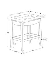 Comfortable Bar Stool, Bar Height, Saddle Seat, Transitional (Set of 2) - R&R Furniture Gallery (Fountain Valley, CA)