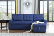 Upholstered Pull Out Sectional Sofa With Chaise - R&R Furniture Gallery (Fountain Valley, CA)