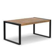 Simpli-Home Mckenzie crafted dining table with wooden finish, rectangular shape, and sturdy legs, ideal for modern dining rooms.