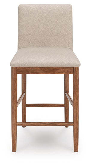 Isanti - Upholstered Barstool (Set of 2) - Light Brown - R&R Furniture Gallery (Fountain Valley, CA)