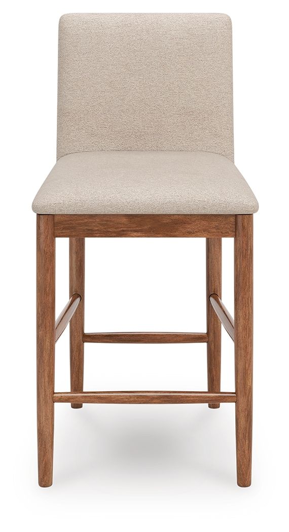 Isanti - Upholstered Barstool (Set of 2) - Light Brown - R&R Furniture Gallery (Fountain Valley, CA)