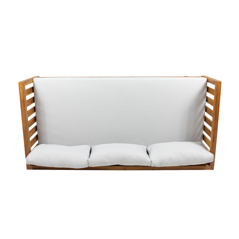 Claremont - 3 Seater Daybed Teak Acacia Wood Water Resistant Cushions - R&R Furniture Gallery (Fountain Valley, CA)