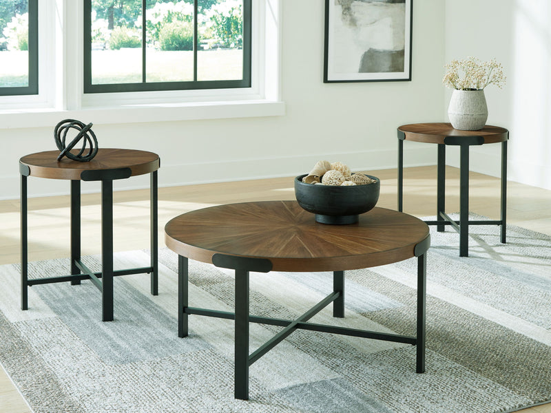 Crosstrail - Occasional Table Set (Set of 3) - Brown - R&R Furniture Gallery (Fountain Valley, CA)